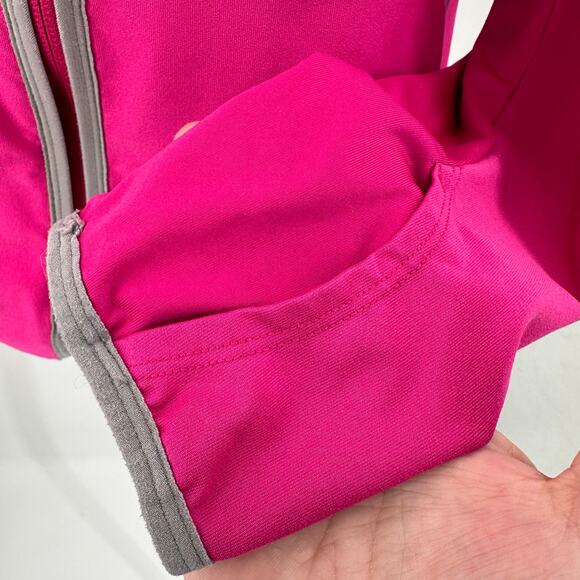 Nike Dri-Fit Pink Gray Full Zip Running Track Jacket Youth Size L Athletic Fit - Picture 14 of 14